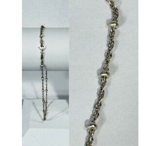 925 10" silver ankle bracelet.